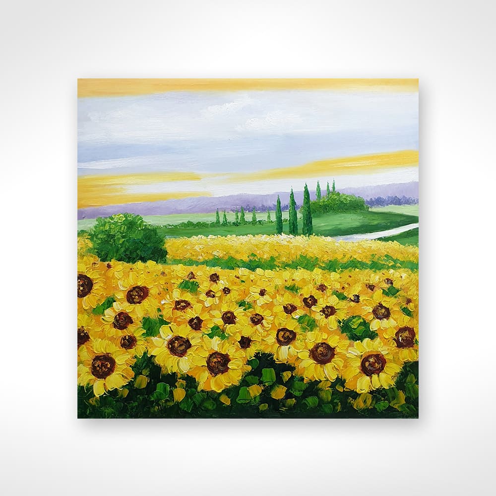 인테리어 그림 노을해바라기